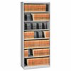 Tennsco Fixed Shelf Open-Format Lateral File for End-Tab Folders, 7 Legal/Letter File Shelves, Light Gray FS370-LGY